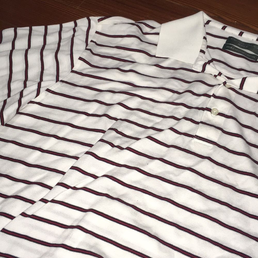 Striped Golf Shirt Mens XXL